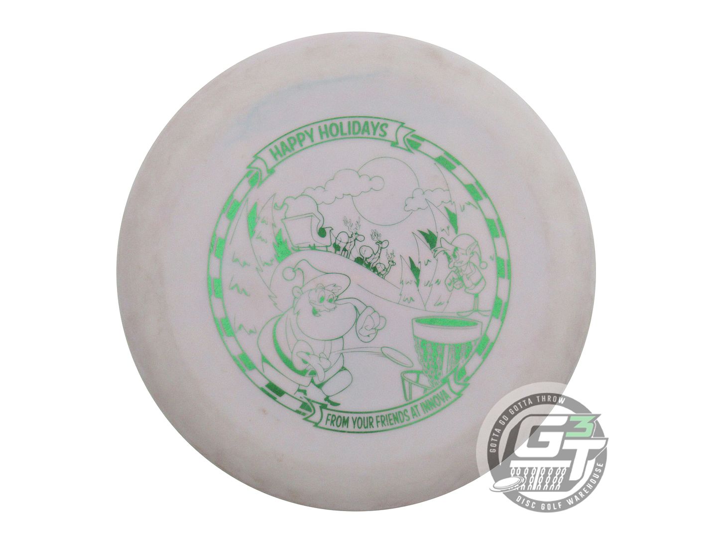 USED Innova HAPPY HOLIDAYS JK Pro Aviar-X 168g Lilac Green Foil Putter Golf Disc