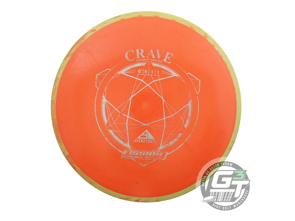 Orange Operators Disc USED Axiom Discs Fission Crave 170g Orange Lime Rim Fairway Driver Gol ...