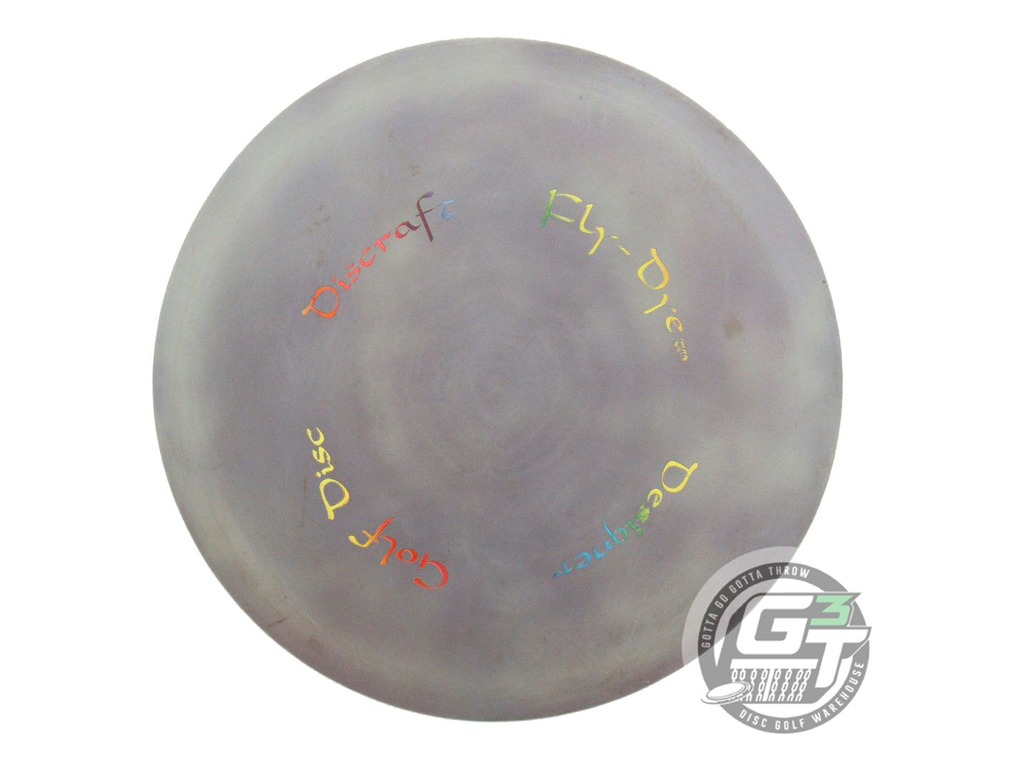 USED Discraft FlyDye Elite X Cyclone 177g Gray-Purple Fairway Driver Golf Disc