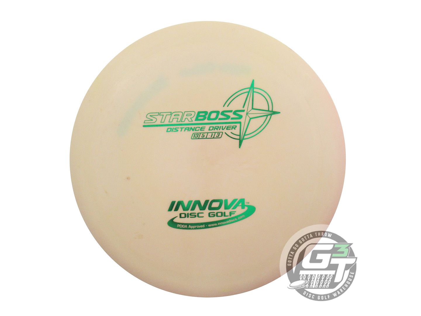 USED Innova Star Boss 171g Cream Green Foil Distance Driver Golf Disc