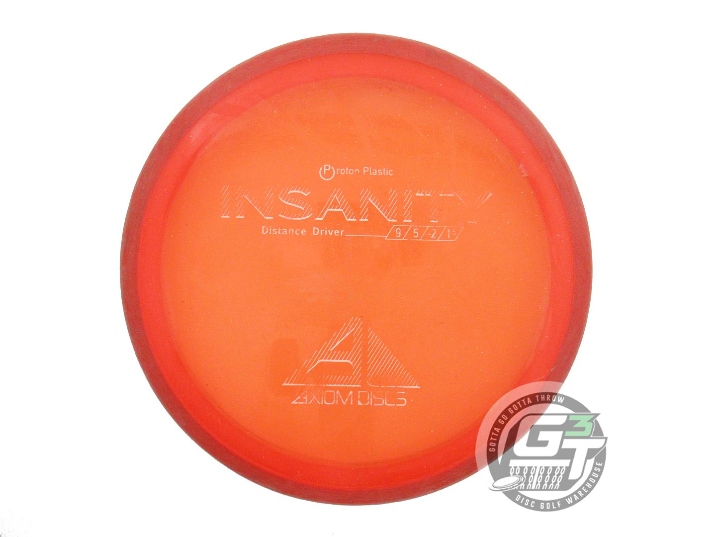 USED Axiom Discs Proton Insanity 173g Orange Red Rim Distance Driver Golf Disc