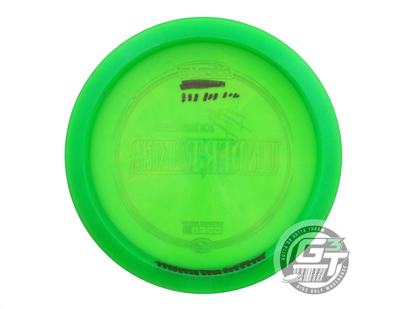 USED Discraft [PIERCE] Z Undertaker 173g Green Pink Tron Foil Driver Golf Disc