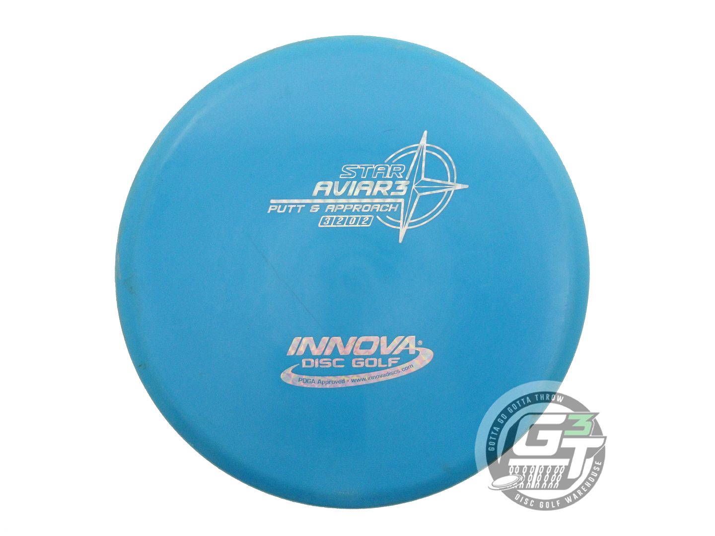 USED Innova Star Aviar3 175g Teal Silver Prism Foil Putter Golf Disc