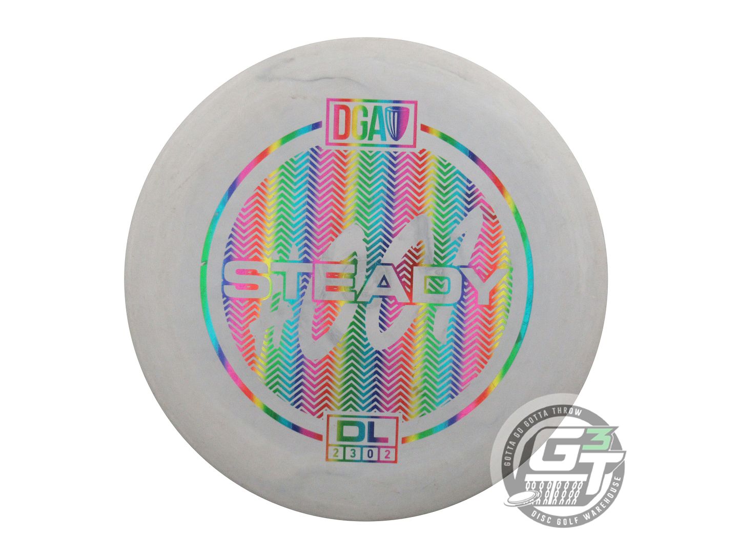 USED DGA D-Line Steady 175g Gray Rainbow Foil Putter Golf Disc