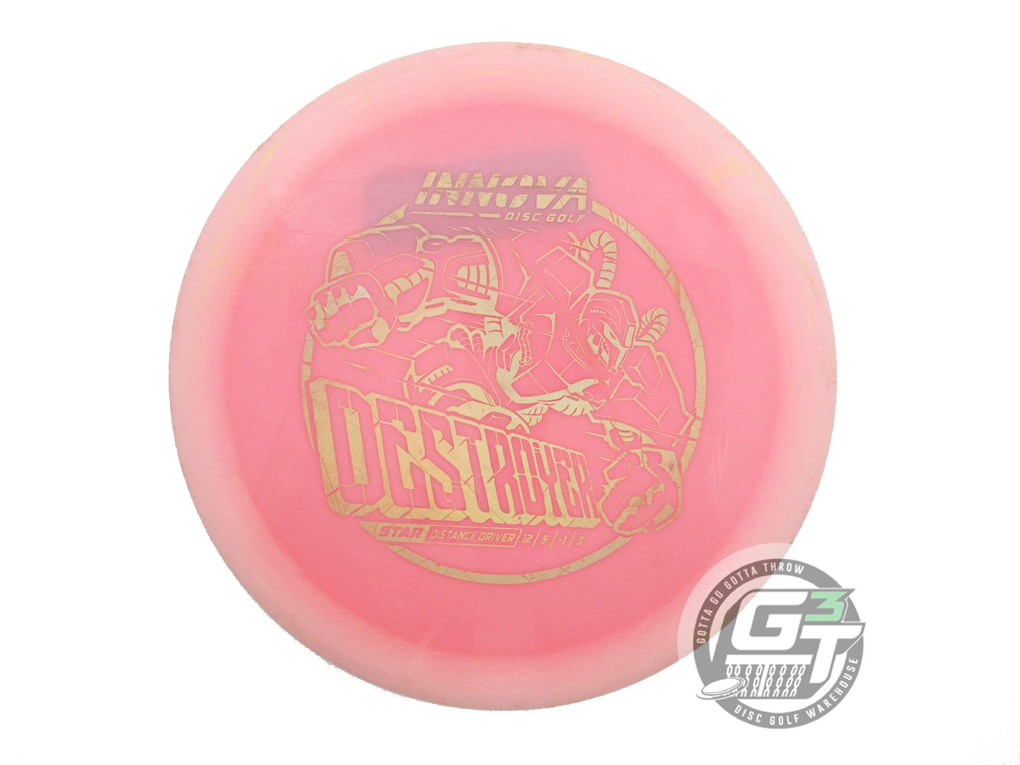 USED Innova Star Destroyer 146g Pink Gold Holo Foil Distance Driver Golf Disc