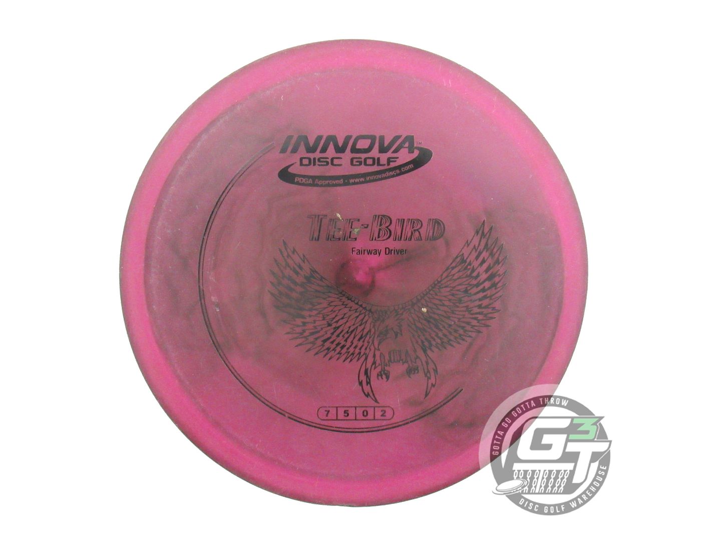 USED Innova DX Teebird 168g Pink-Black Swirl Black Stamp Fairway Driver Disc