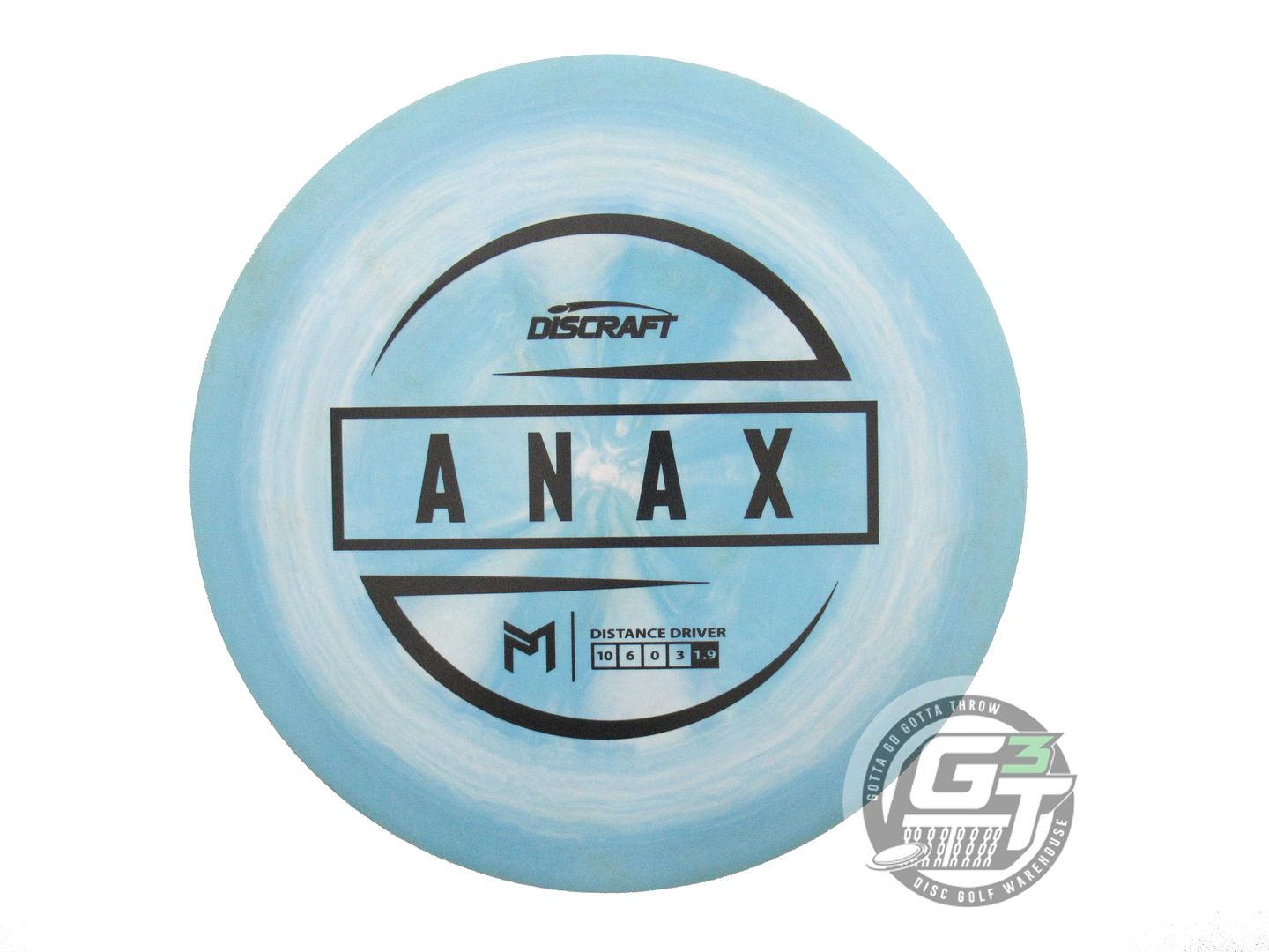USED Discraft [McBETH] ESP Anax 175g Teal-White Black Stamp Driver Golf Disc