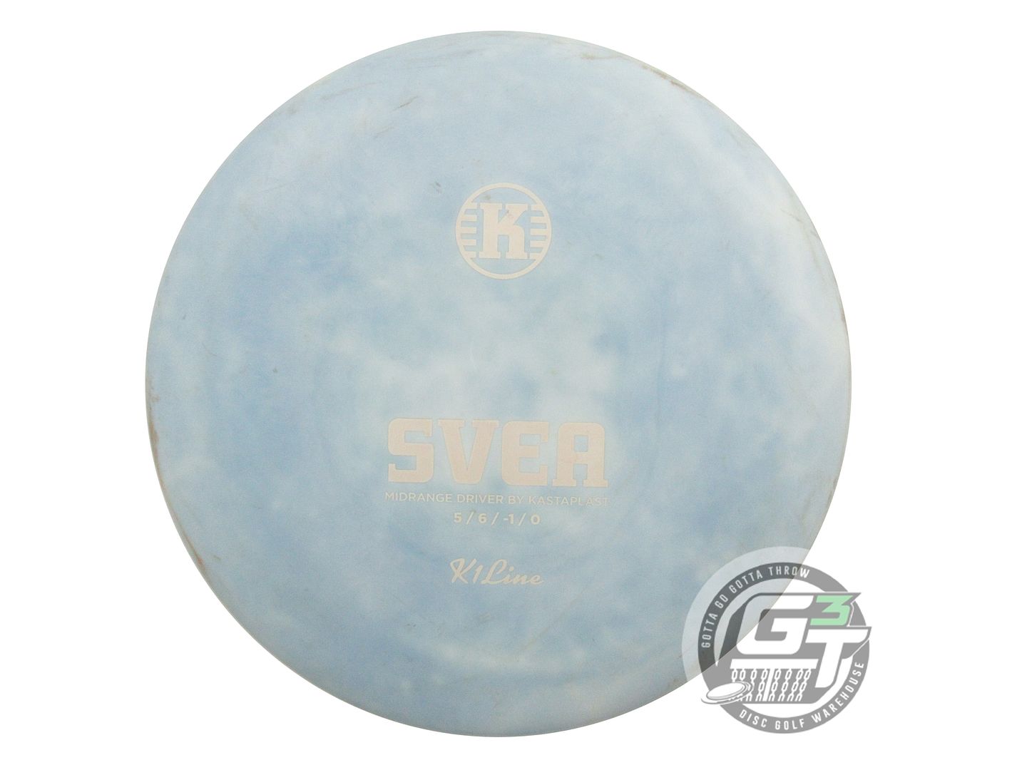 USED Kastaplast K1 Svea 175g White HOME DYED Midrange Golf Disc