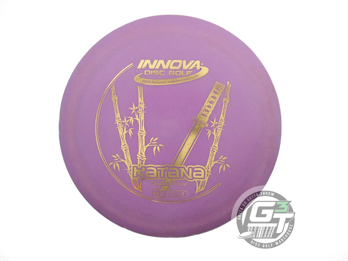 USED Innova DX Katana 157g Purple Gold Foil Distance Driver Golf Disc