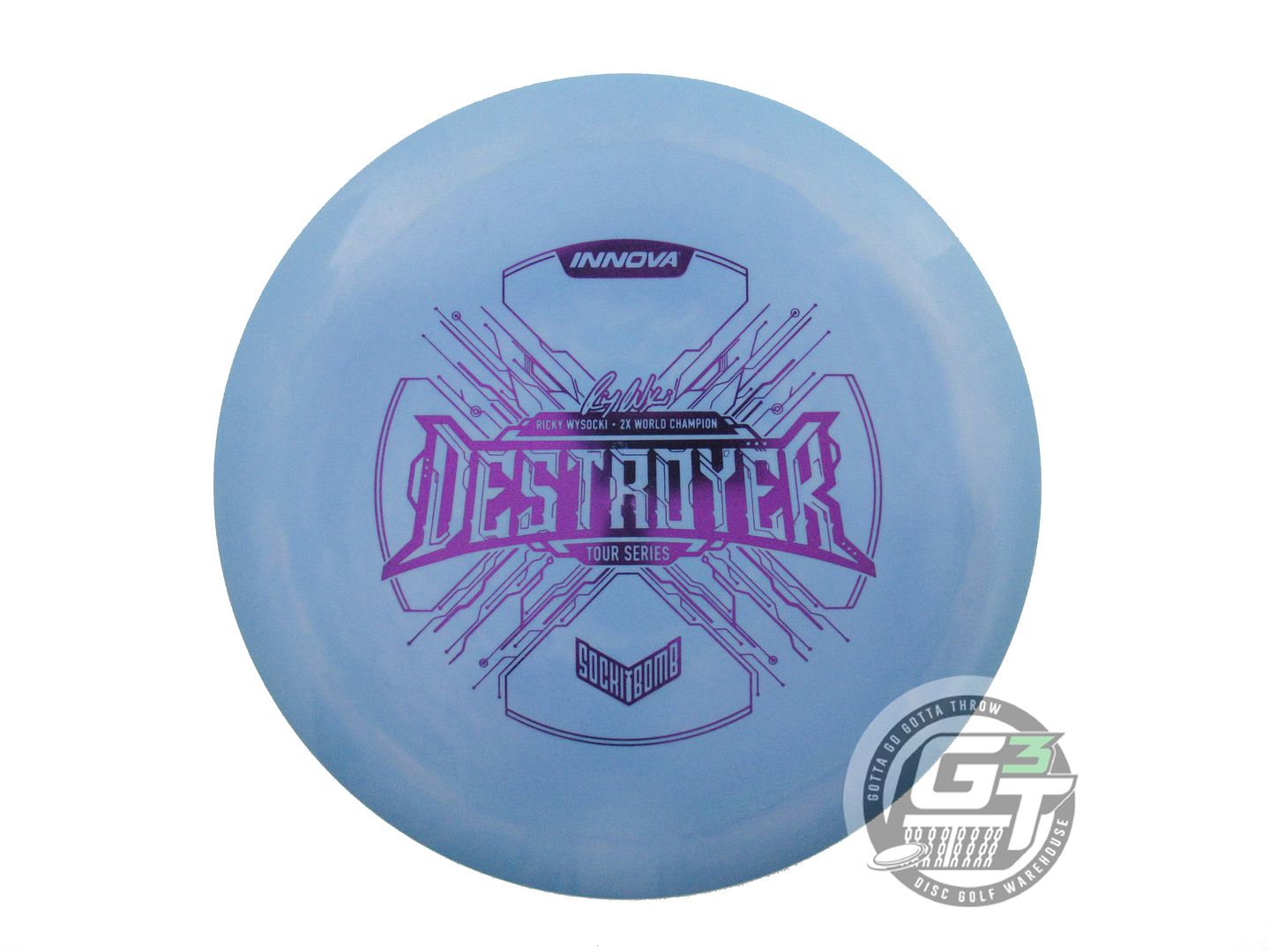 USED Innova [WYSOCKI] Star Destroyer 175g Blue Purple Foil Driver Golf Disc