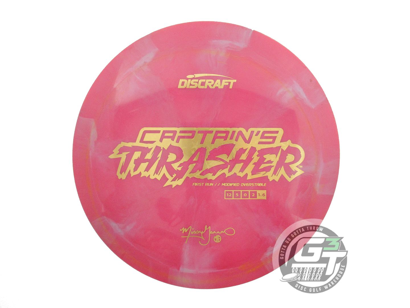USED Discraft [GANNON] FIRST RUN ESP Captain's Thrasher 171g Pink Driver Disc