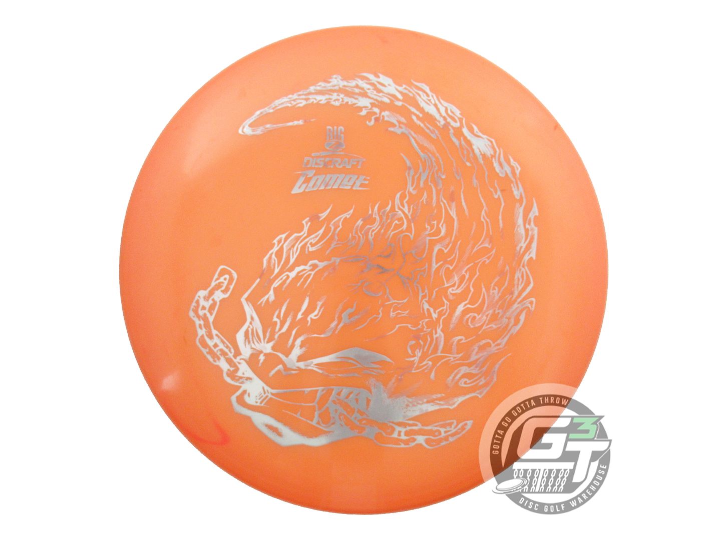USED Discraft Big Z Comet 180g Orange Silver Foil Midrange Golf Disc