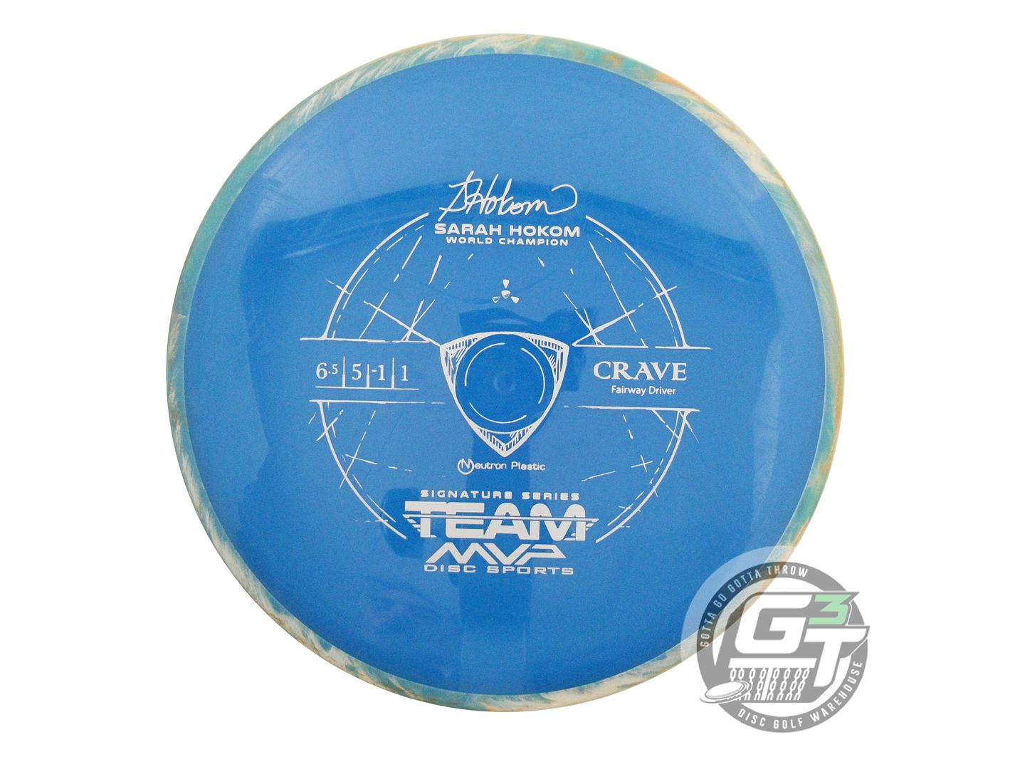 USED Axiom Discs [HOKOM] Neutron Crave 174g Blue Teal Rim Fairway Driver Disc