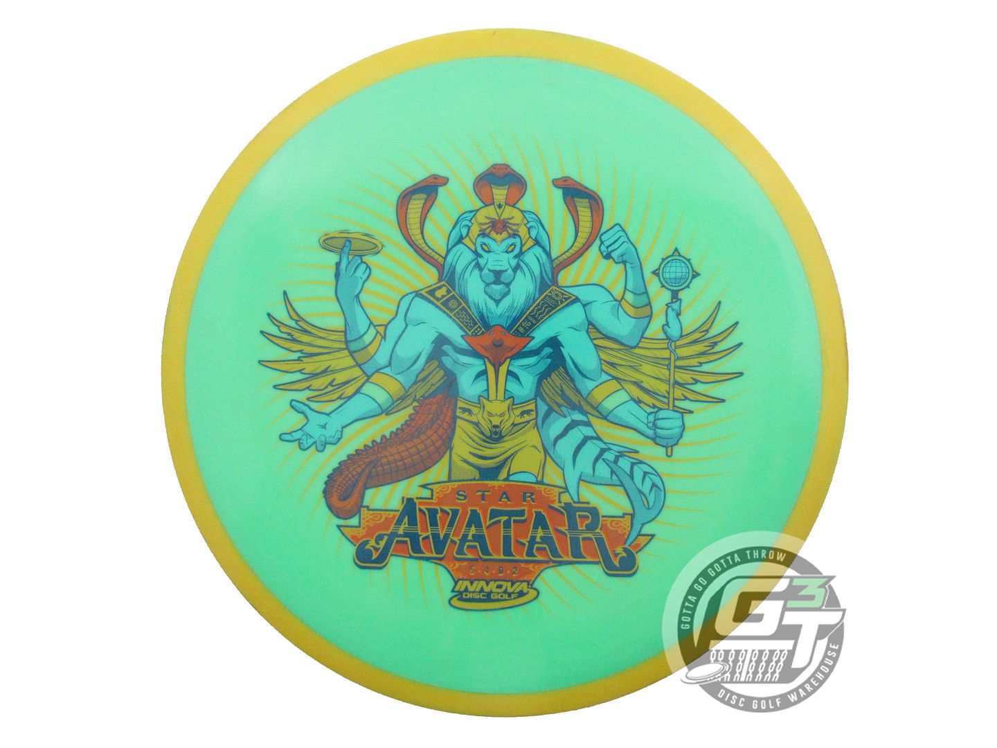 USED Innova Star Atlas 180g Lime Yellow Rim Midrange Golf Disc