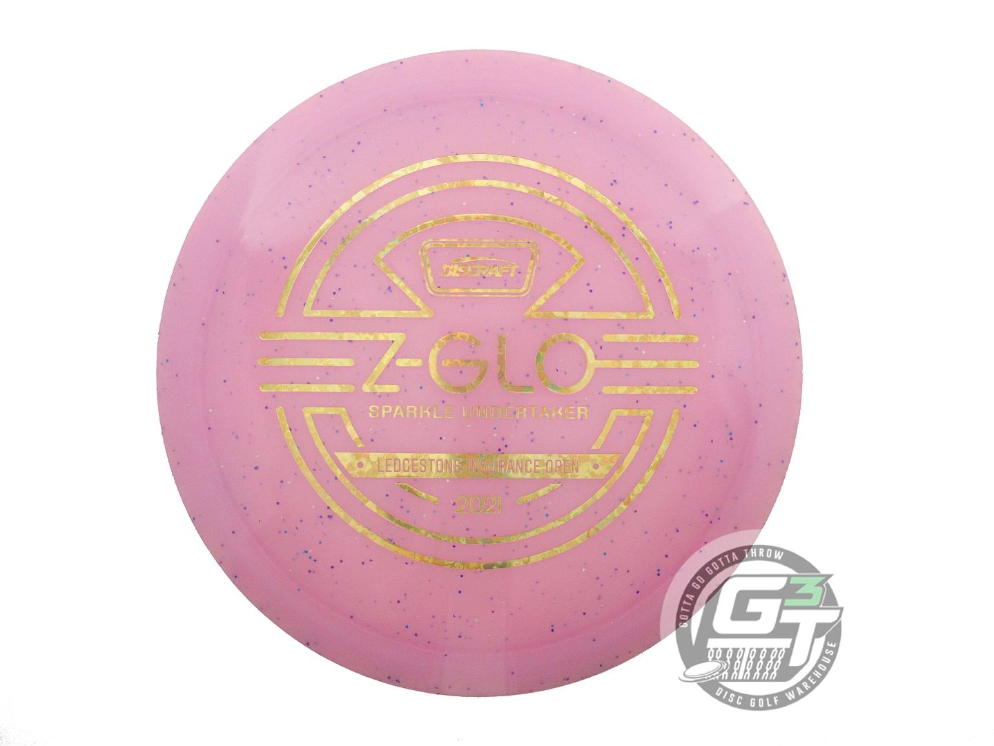 NOS Discraft [LEDGESTONE] Glo Z Sparkle Undertaker 174g Pink A Driver Golf Disc