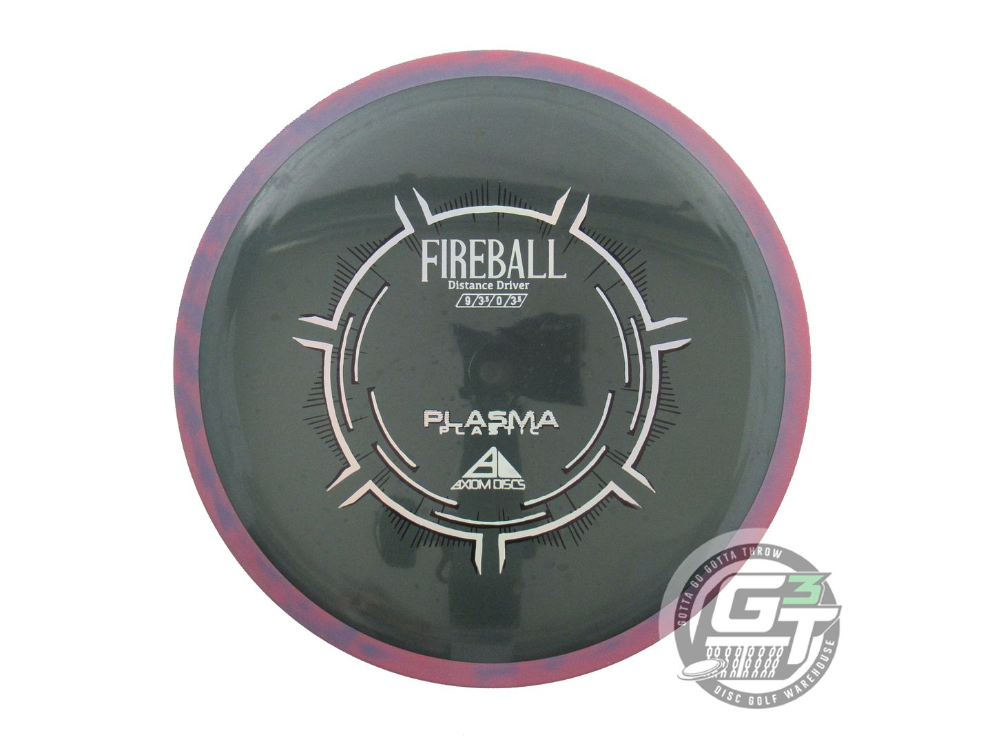 NOS Axiom Discs Plasma Fireball 168g Gunmetal Gray Purple Rim Driver Golf Disc