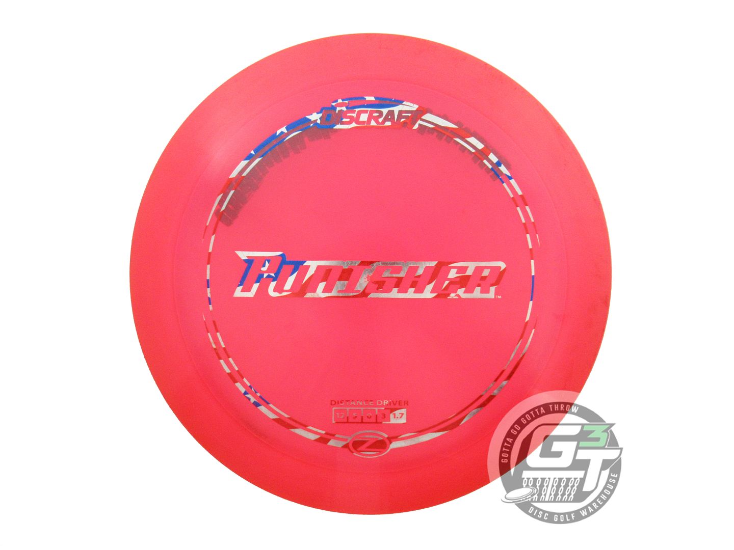 USED Discraft Z Punisher 167g Pink Flag Foil Distance Driver Golf Disc