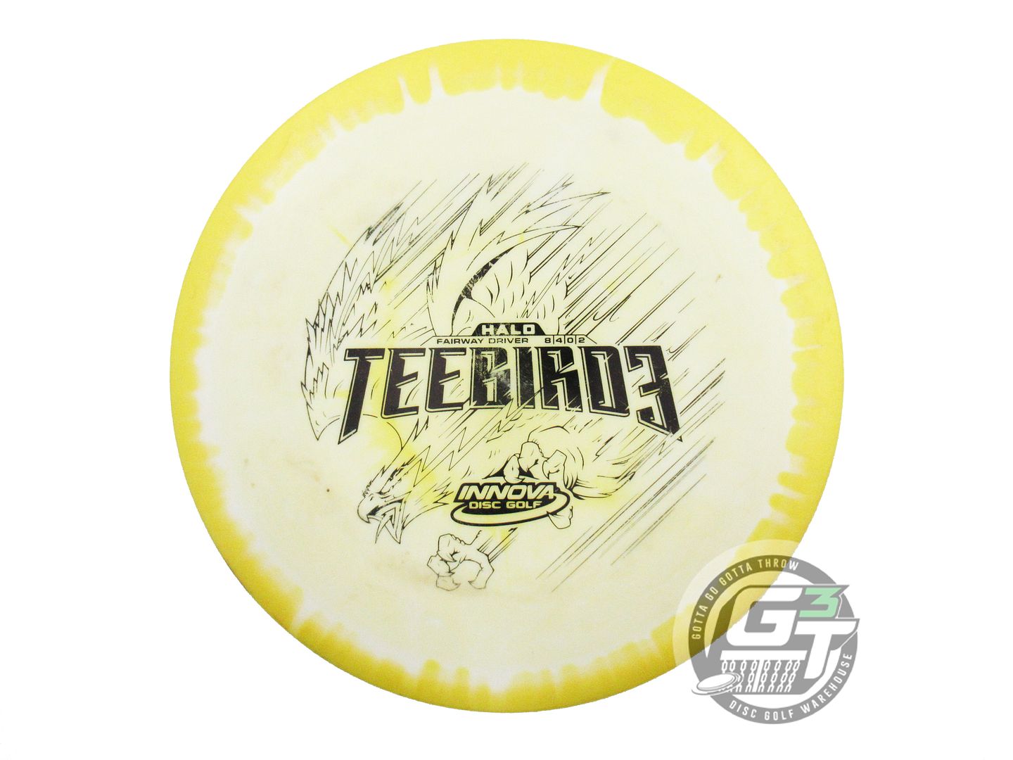 USED Innova Halo Star Teebird3 168g Yellow-White Fairway Driver Golf Disc