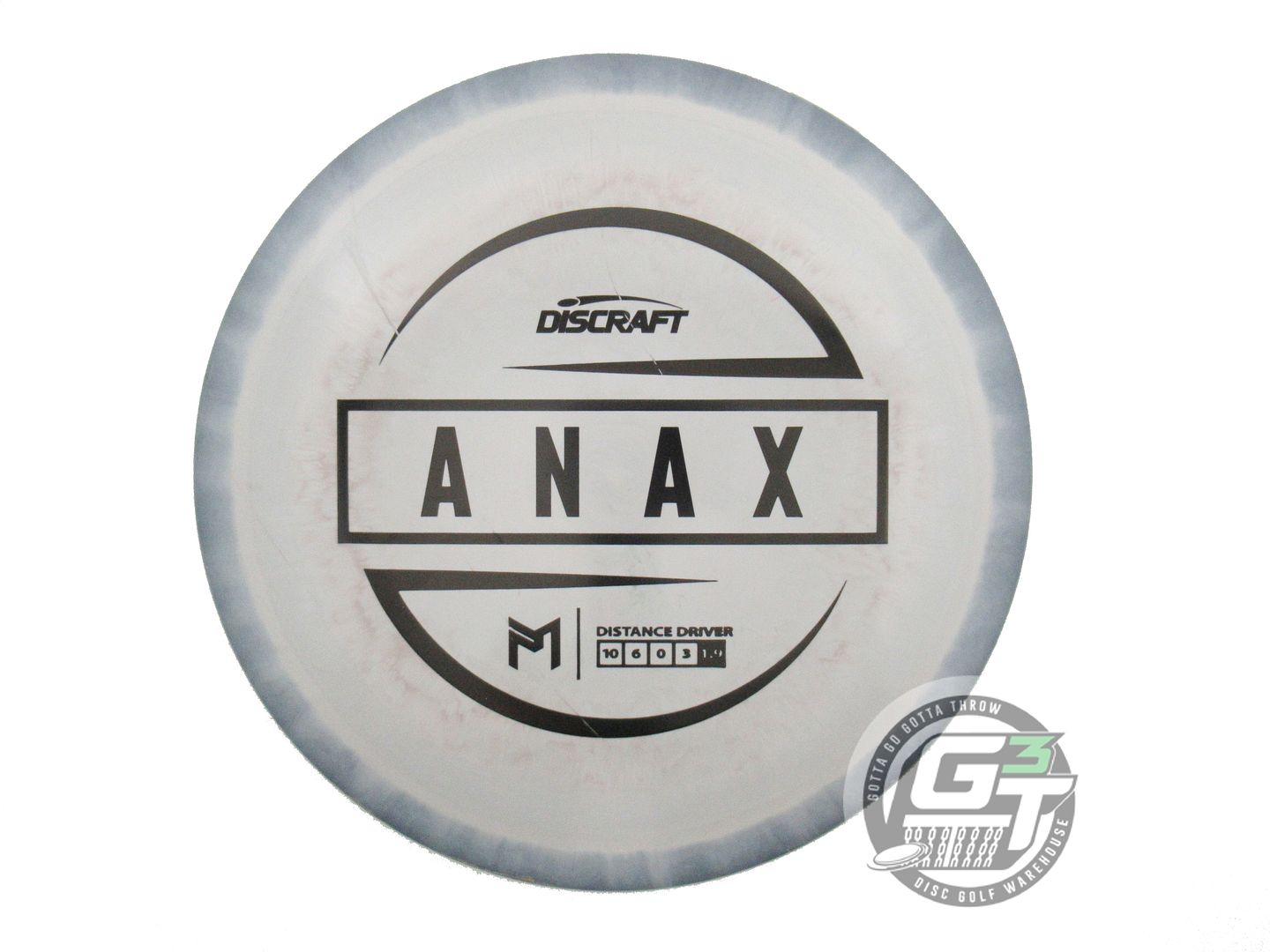 USED Discraft [McBETH] ESP Anax 173g Gray-Sage Black Stamp Driver Golf Disc