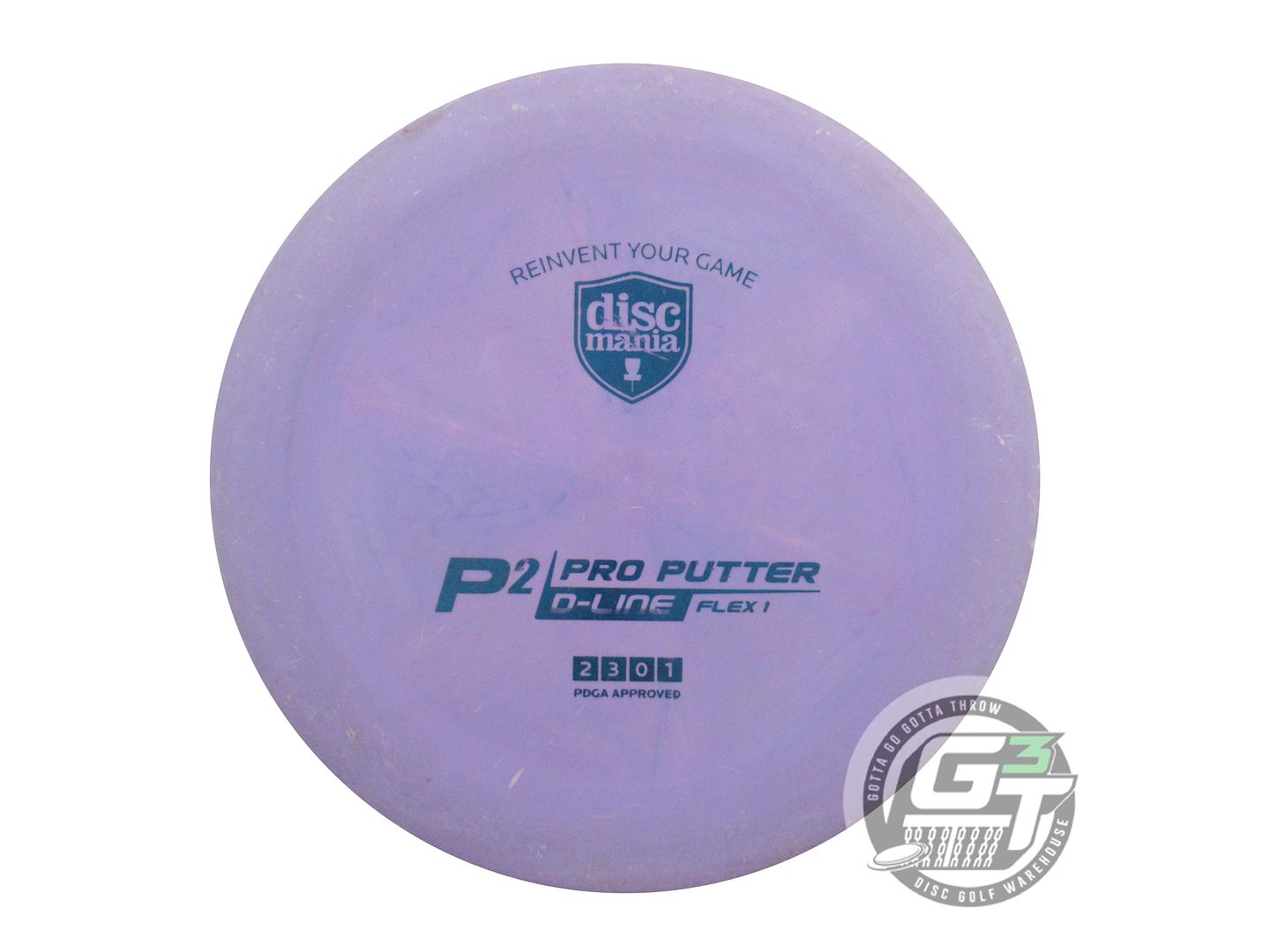 USED DiscMania D-Line Flex 1 P2 176g Purple Blue Foil Putter Golf Disc