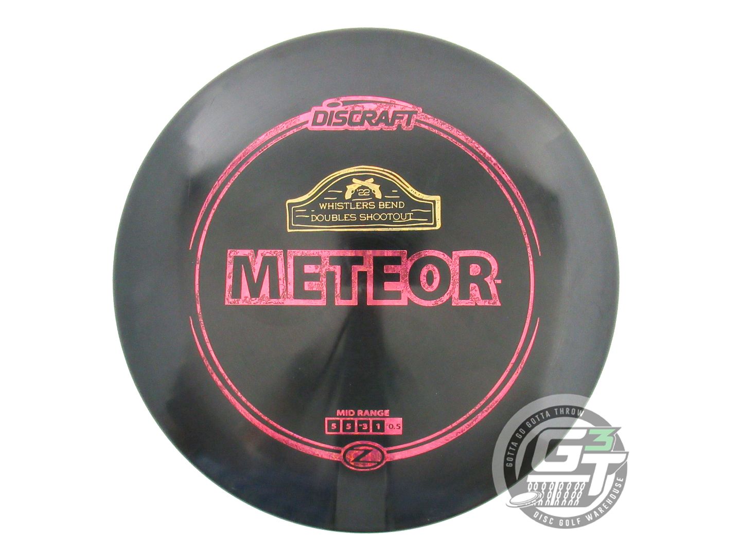 USED Discraft Z Meteor 180g HOME DYED Pink Tron Foil Midrange Golf Disc