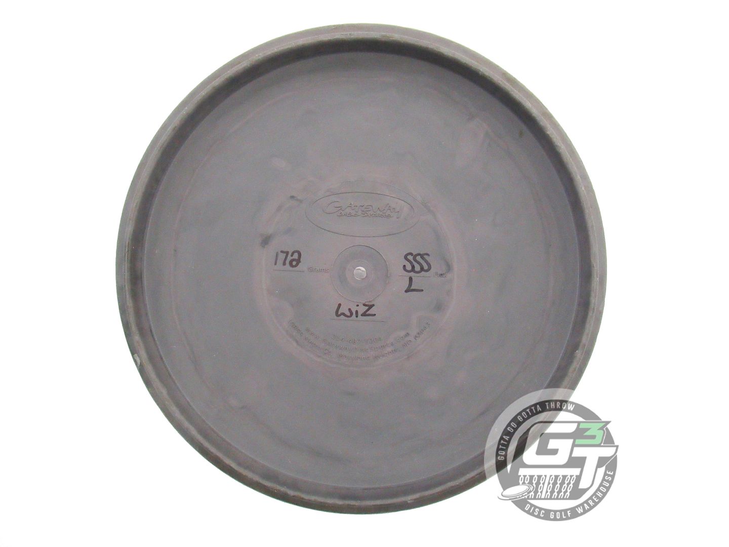 USED Gateway X-OUT Lunar Super Stupid Soft Wizard 172g Gray Putter Golf Disc