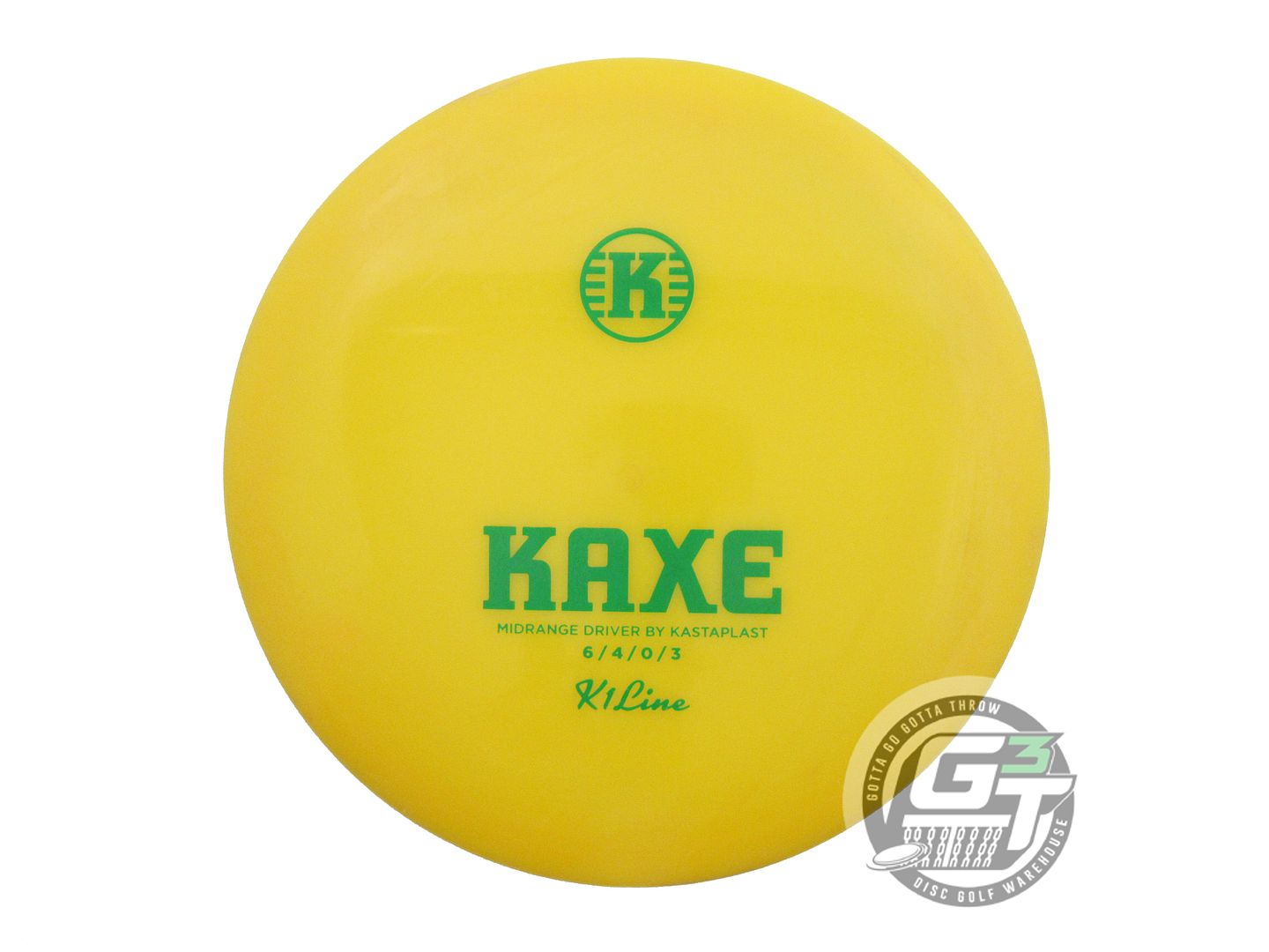 USED Kastaplast K1 Kaxe 171g Marigold Green Stamp Midrange Golf Disc