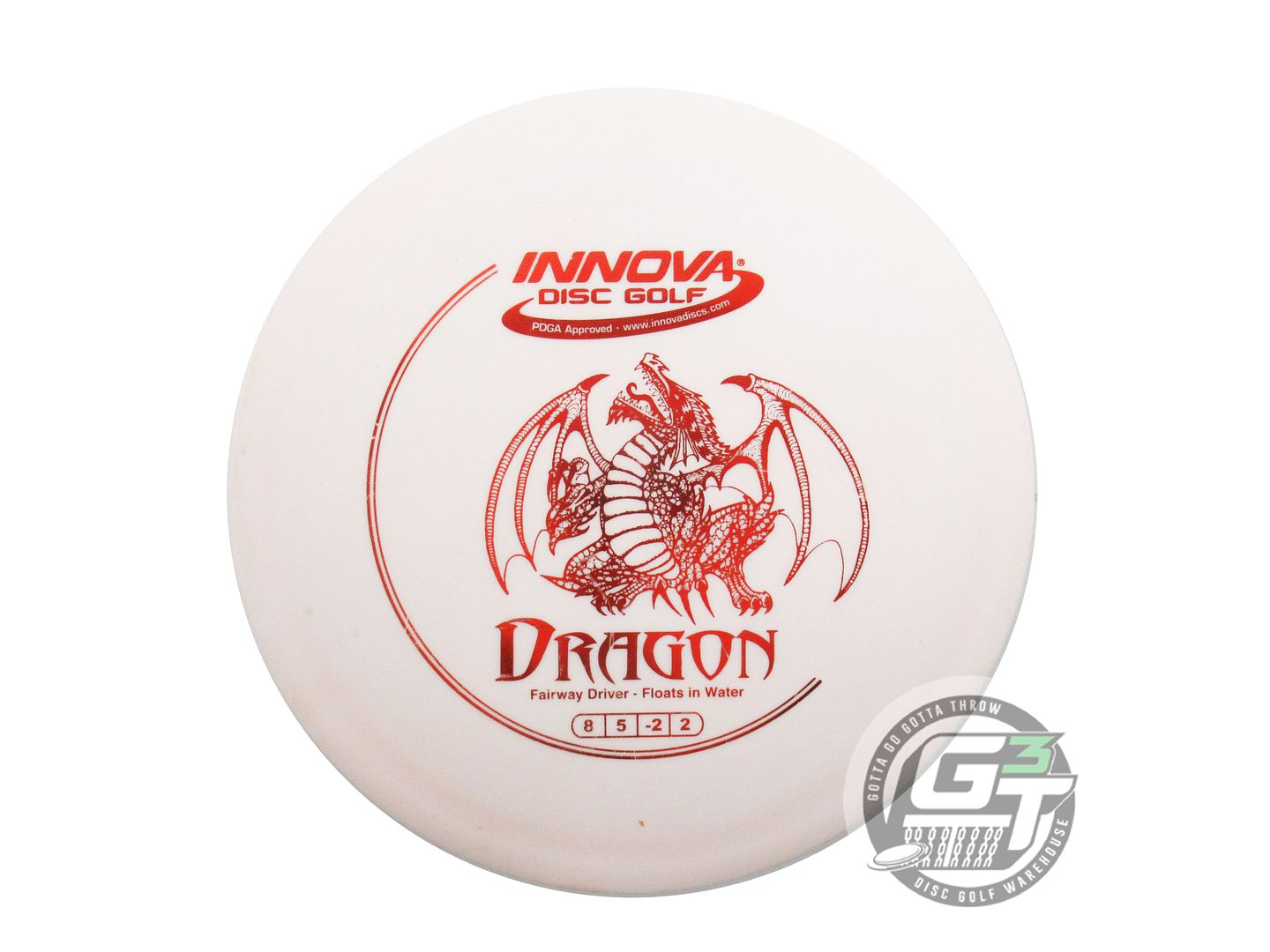 USED Innova DX Dragon 162g White Red Foil Distance Driver Golf Disc