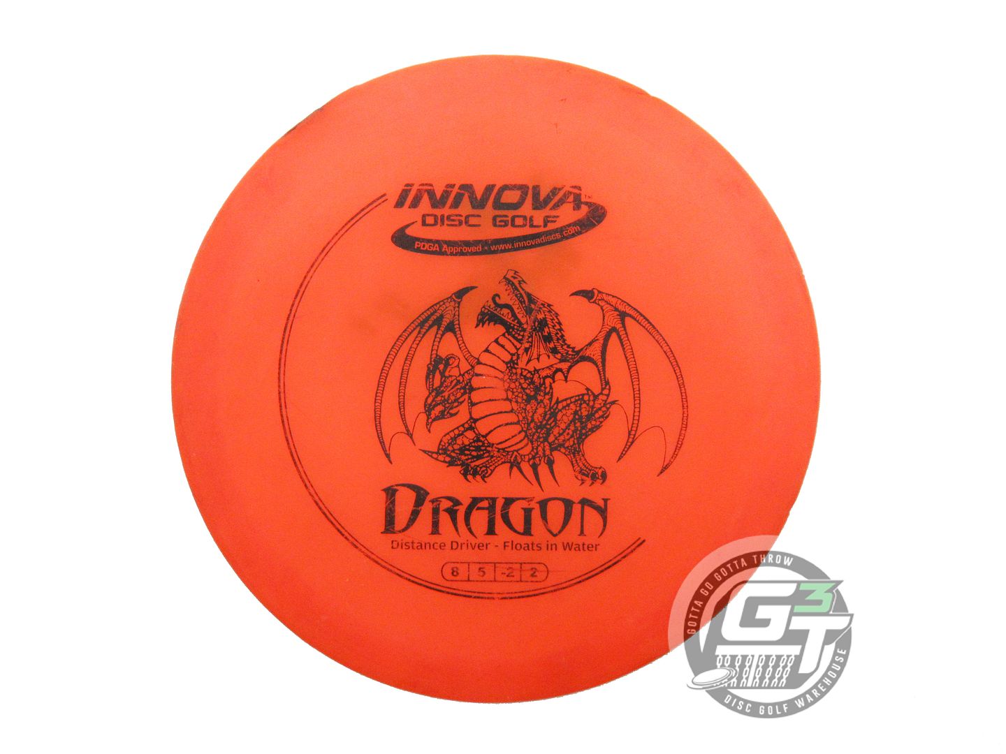 USED Innova DX Dragon 154g Orange Black Stamp Distance Driver Golf Disc