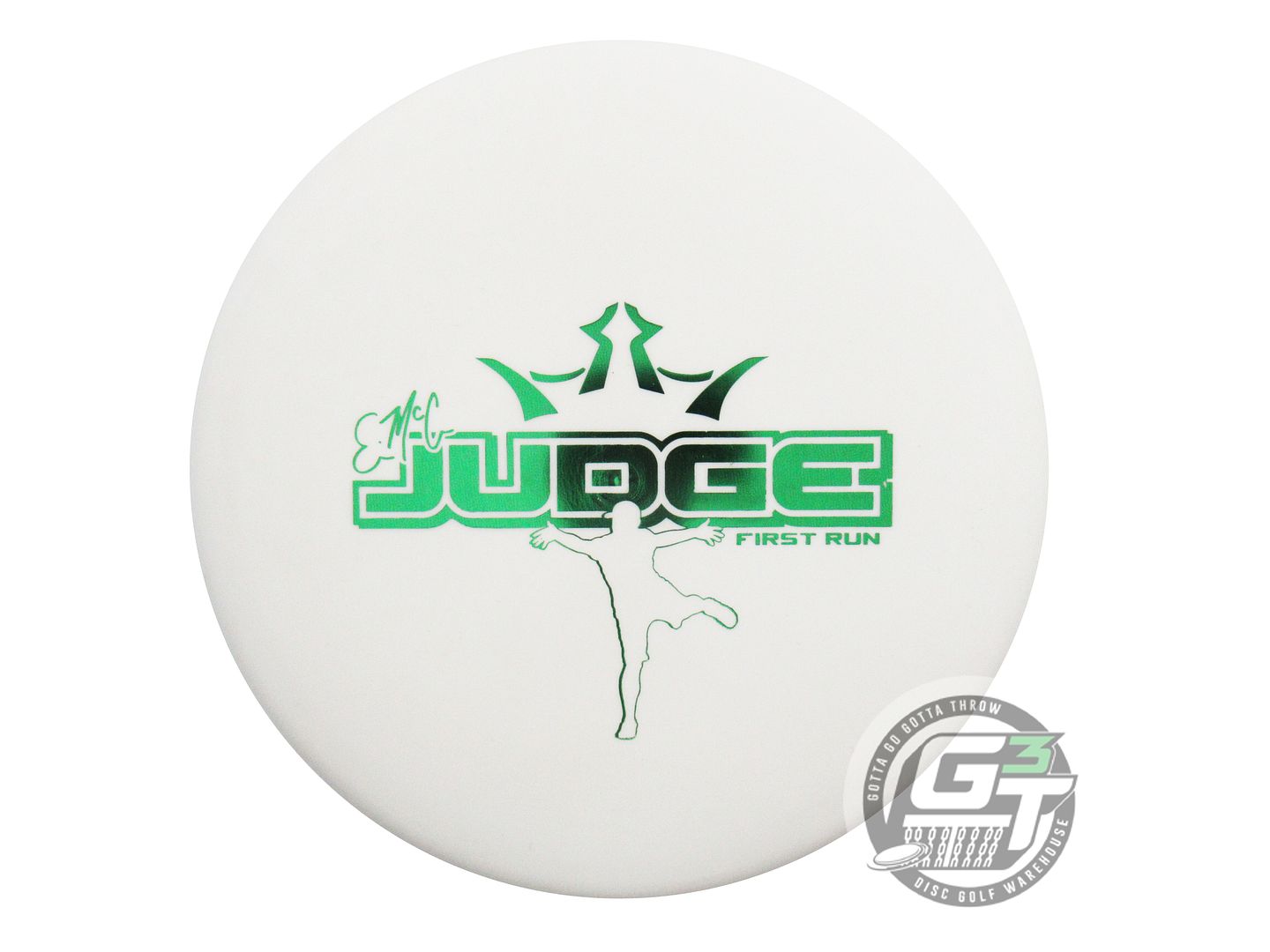 USED Dynamic Discs Classic Blend EMAC Judge 173g White Green Foil Putter Disc
