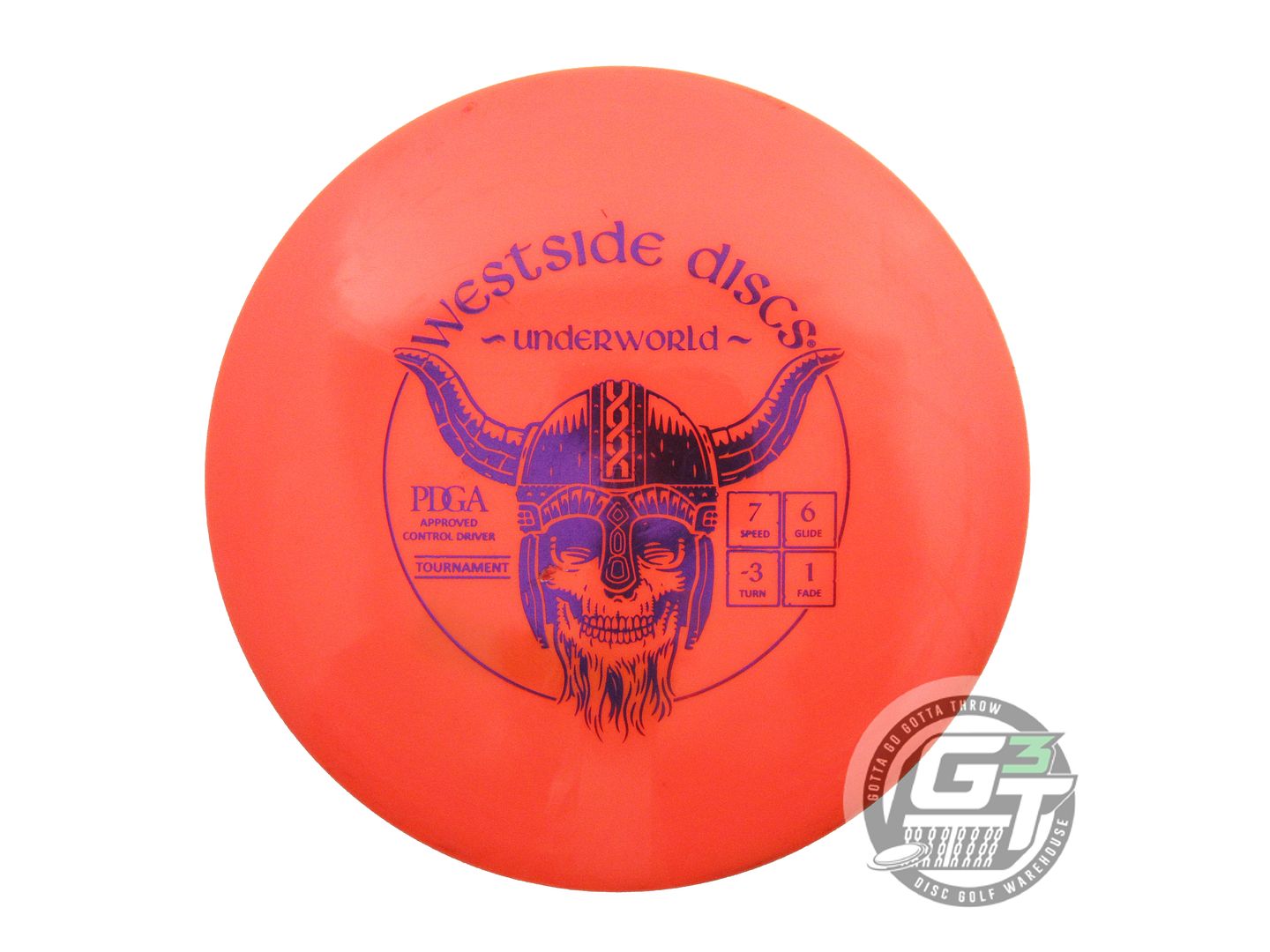 USED Westside Discs Tournament Underworld 172g Orange Purple Foil Driver Disc