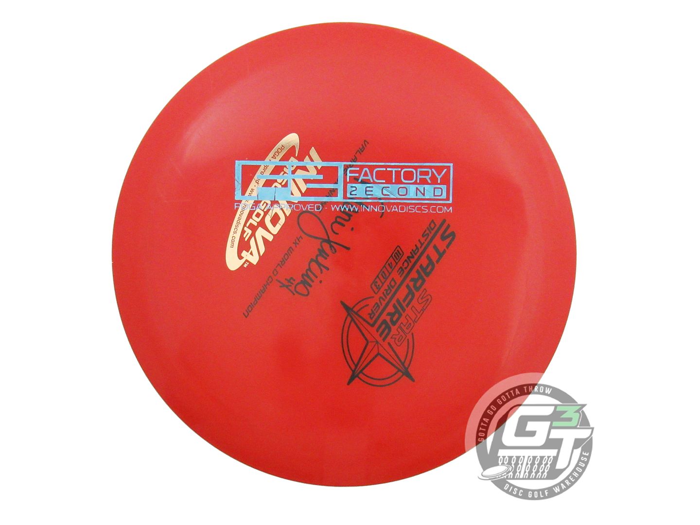 USED Innova X-OUT [JENKINS] Star Starfire 171g Red Black Stamp Driver Golf Disc
