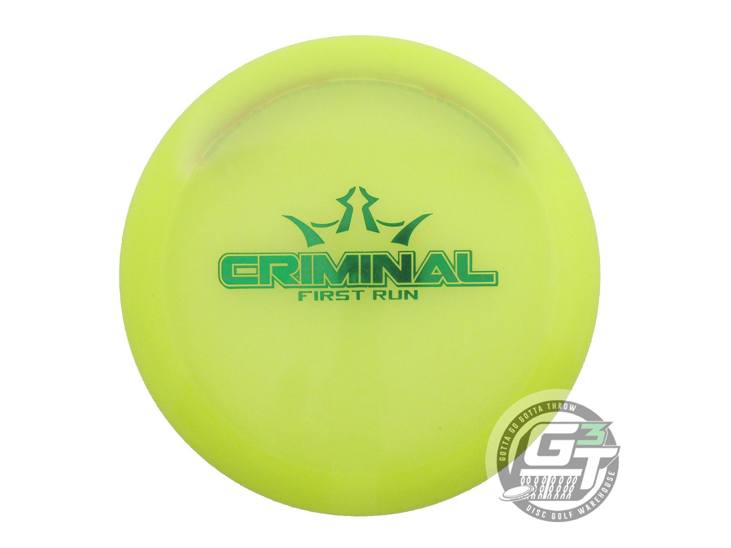 USED Dynamic Discs FIRST RUN Lucid Criminal 173g Yellow Distance Driver Disc