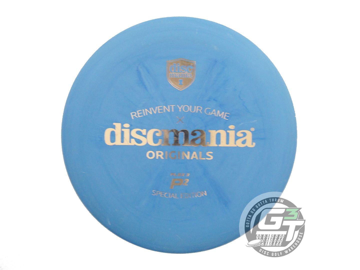 USED DiscMania [SE] D-Line Flex 3 P2 Pro 176g Blue Gold Foil B Putter Golf Disc