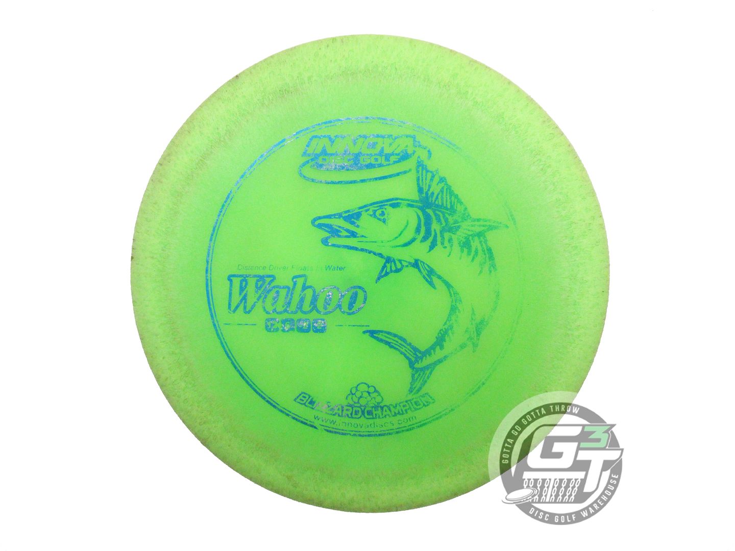 USED Innova [LE] Blizzard Wahoo 173g Lime Blue Foil Distance Driver Golf Disc