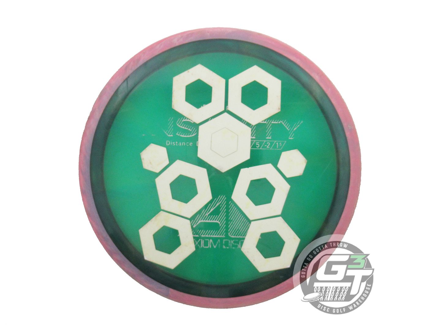USED Axiom Discs Proton Insanity 174g Green Pink Rim Distance Driver Golf Disc