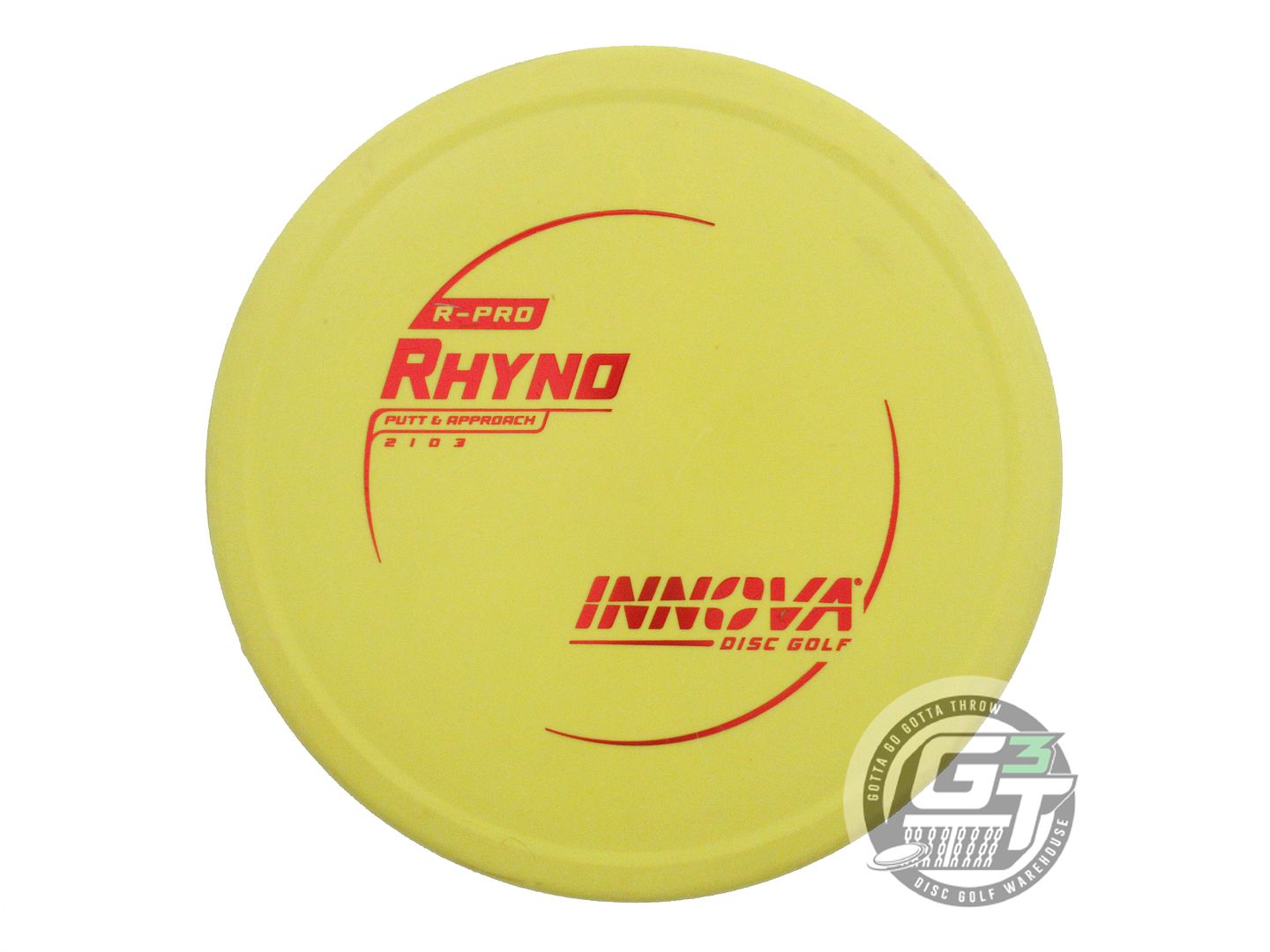 USED Innova R-Pro Rhyno 175g Yellow Red Foil Putter Golf Disc
