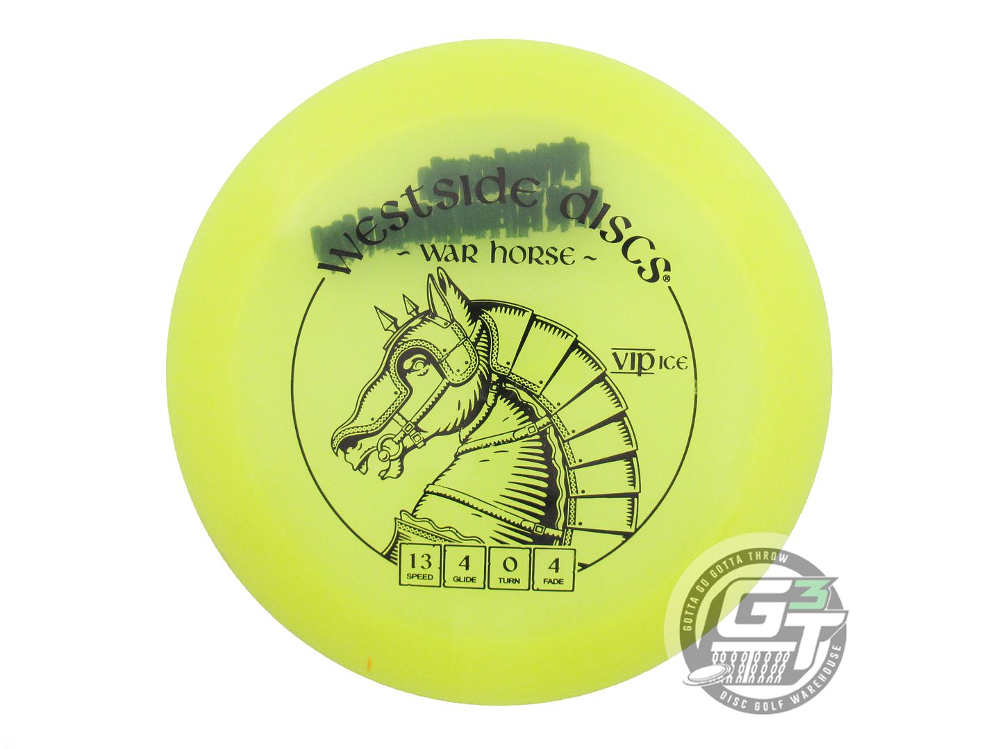 USED Westside Discs VIP Ice War Horse 173g Yellow Black Stamp Driver Golf Disc