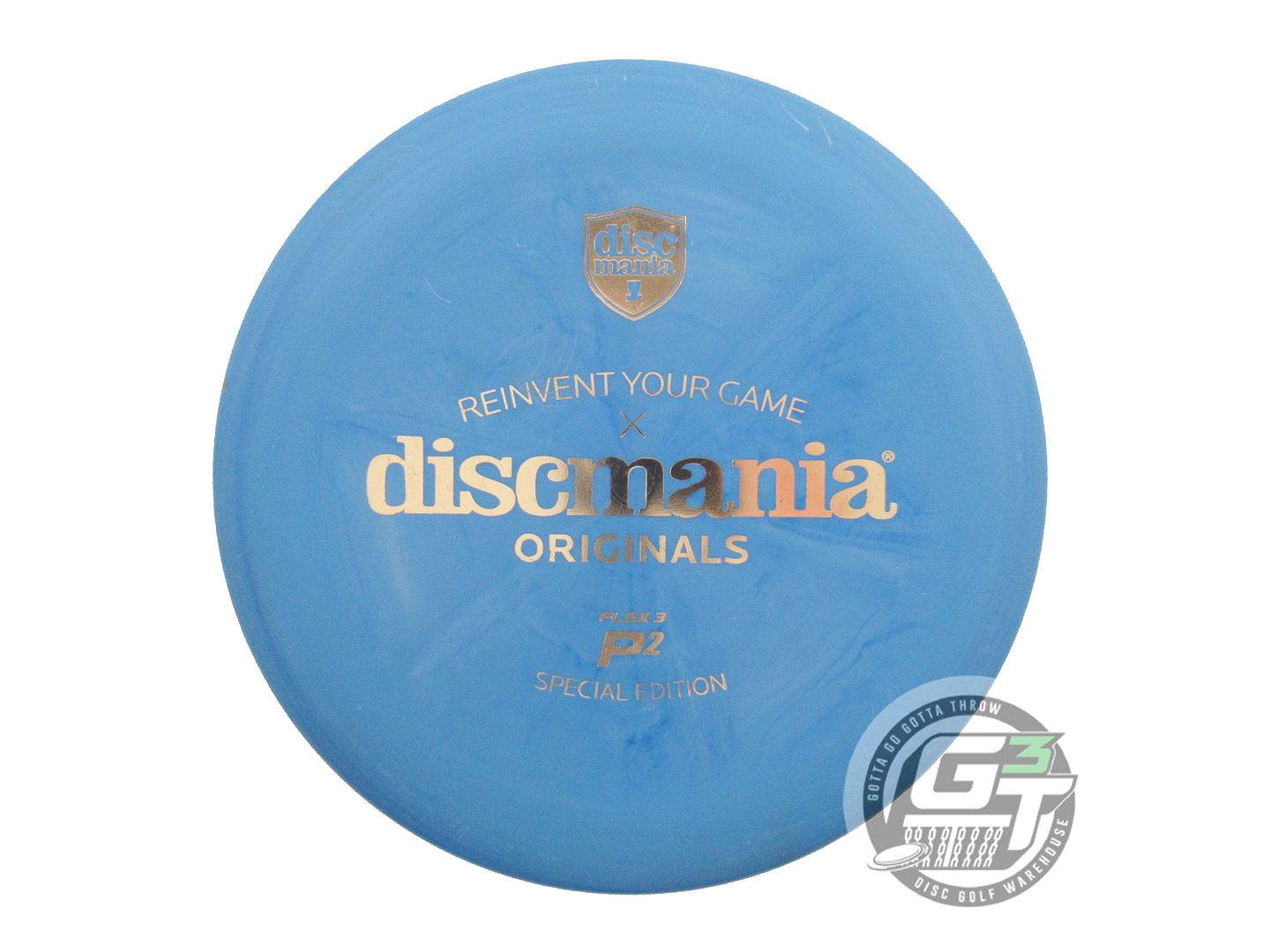 USED DiscMania [SE] D-Line Flex 3 P2 Pro 176g Blue Gold Foil Putter Golf Disc