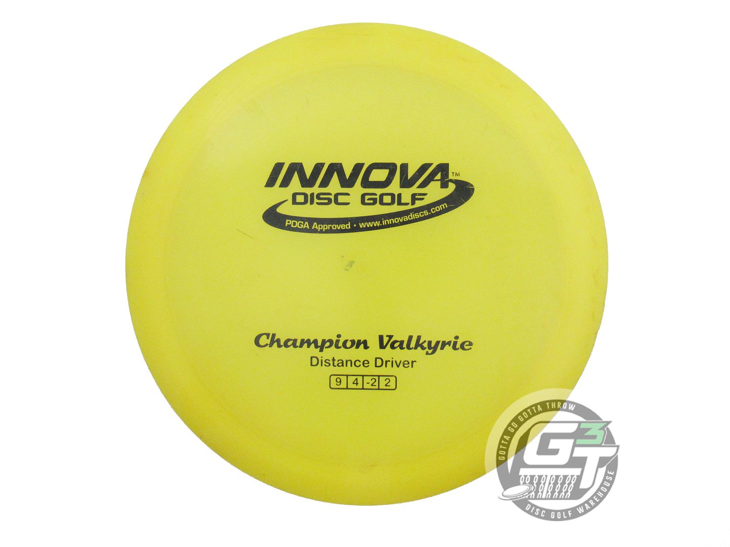 USED Innova Champion Valkyrie 170g Yellow Black Stamp Distance Driver Golf Disc