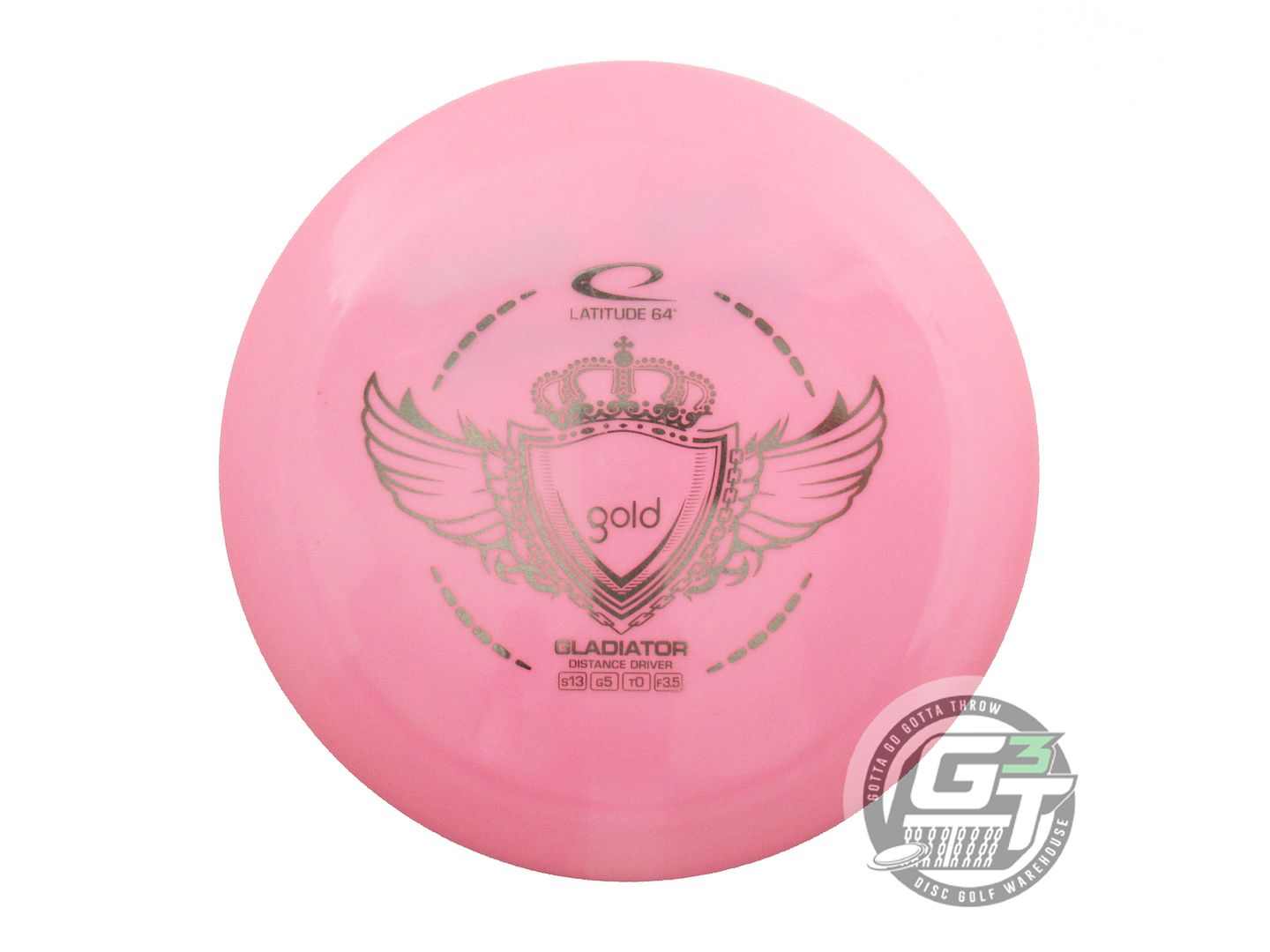 USED Latitude 64 Gold Gladiator 171g Pink Gray Foil Distance Driver Golf Disc