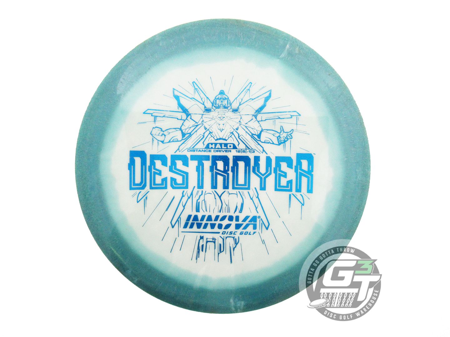 USED Innova Halo Star Destroyer 164g Teal-White Distance Driver Golf Disc