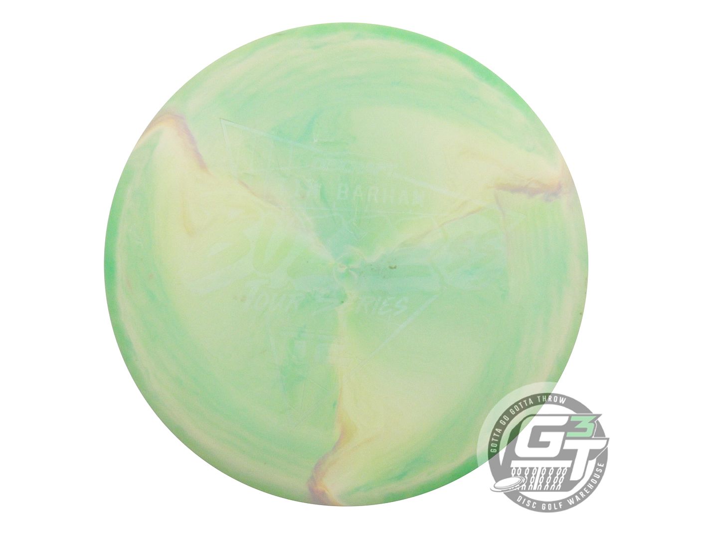 USED Discraft [BARHAM] Swirl ESP Buzzz SS 178g Lime-Peach Midrange Golf Disc