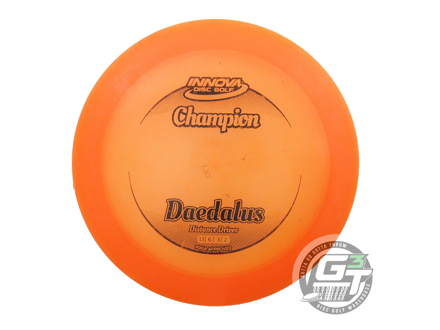 USED Innova Champion Daedalus 170g Orange Black Stamp Distance Driver Golf Disc