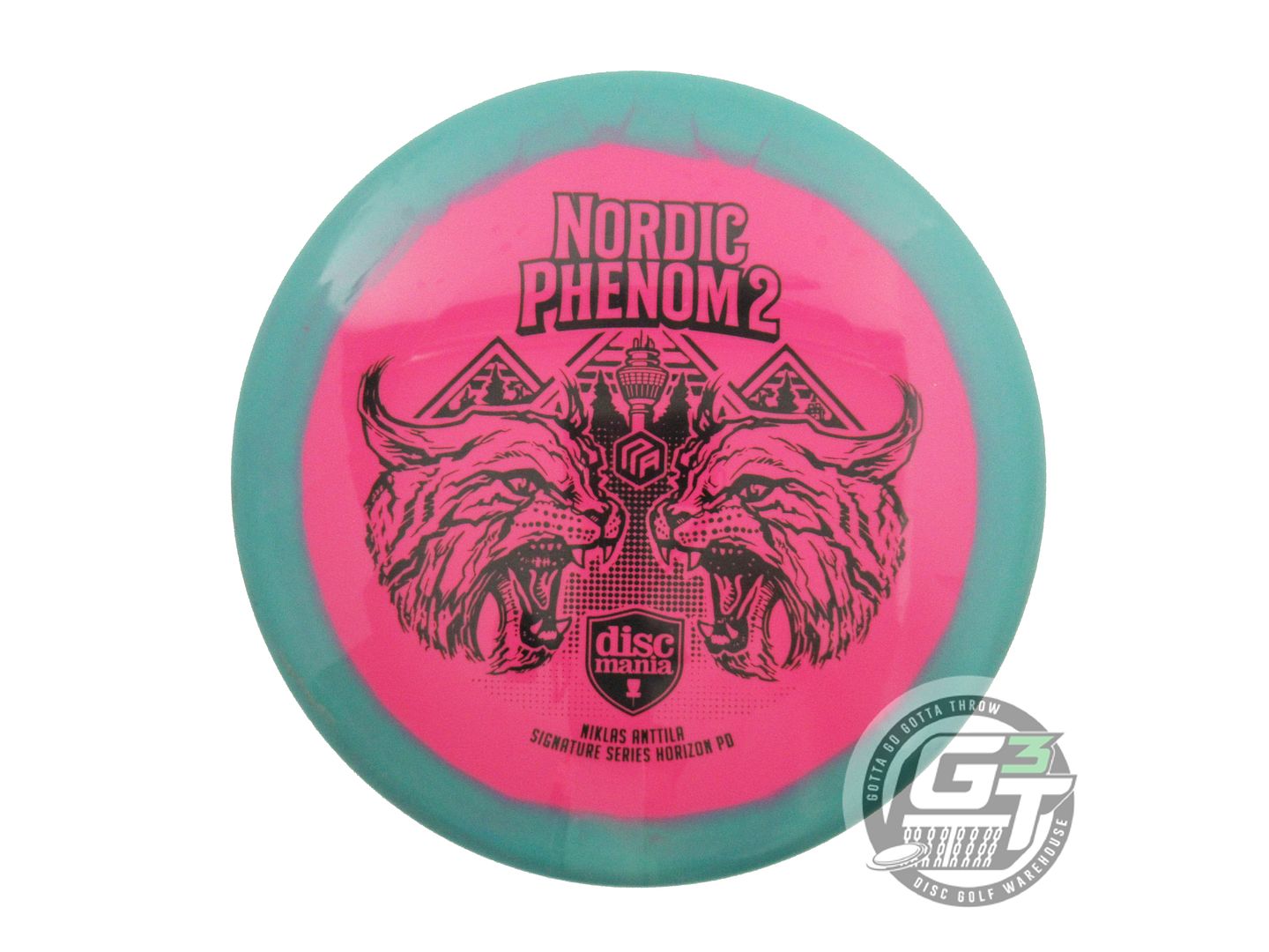 USED DiscMania NORDIC PHENOM 2 Horizon S-Line PD 174g Green-Pink Driver Disc