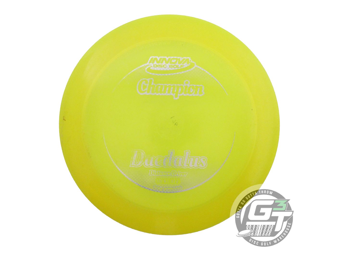 USED Innova Champion Daedalus 175g Yellow Silver Foil Distance Driver Golf Disc
