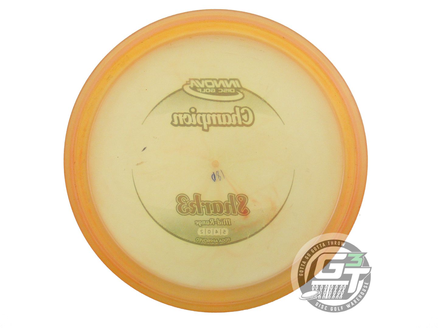 USED Innova Champion Shark3 180g Orange Green Foil Midrange Golf Disc
