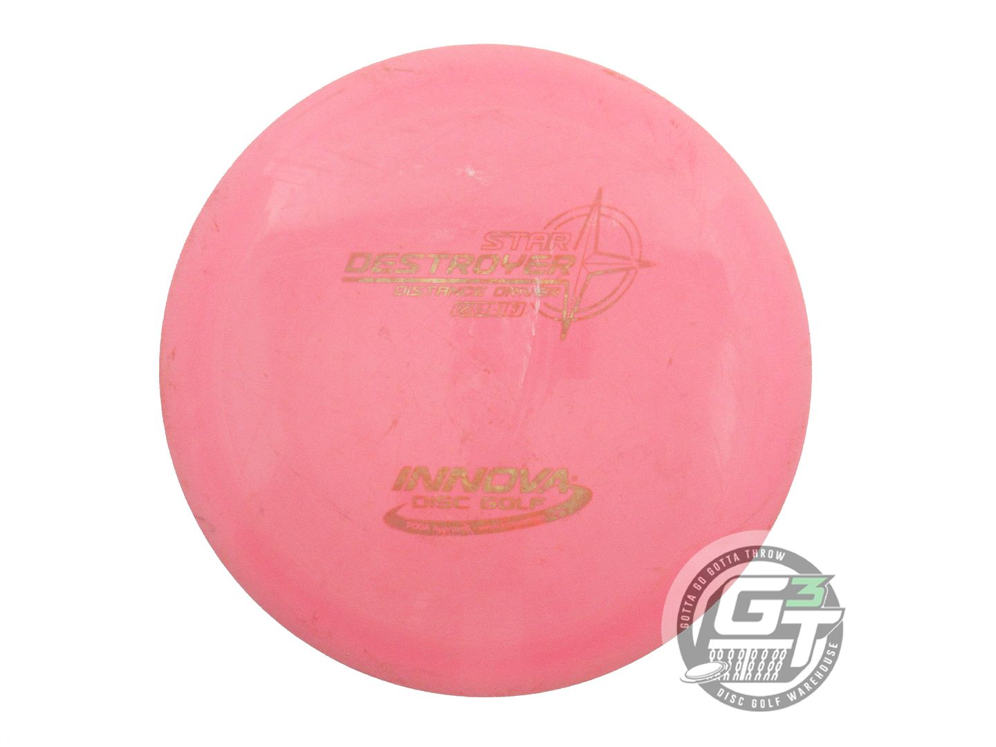 USED Innova Star Destroyer 176g Pink Gold Shatter Foil Distance Driver Golf Disc