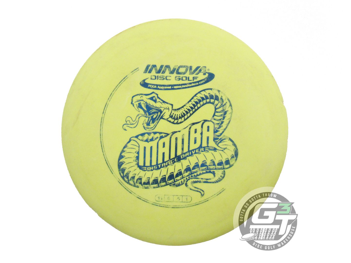 USED Innova DX Mamba 174g Yellow Blue Foil Distance Driver Golf Disc