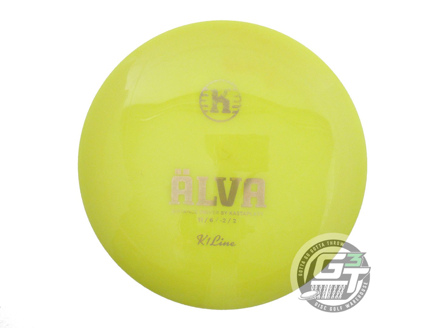 USED Kastaplast K1 Alva 174g Yellow Gold Foil Distance Driver Golf Disc
